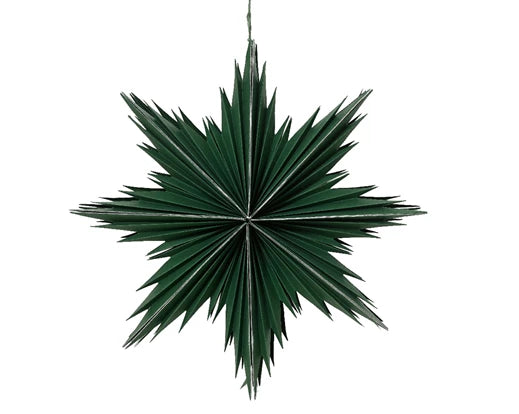Hanging Green Paper Star