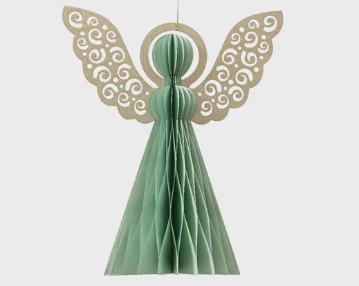 Mint green paper angel hanging decorations