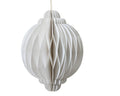 White onion shape paper hanging dec - 20cm High