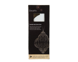 White onion shape paper hanging dec - 20cm High