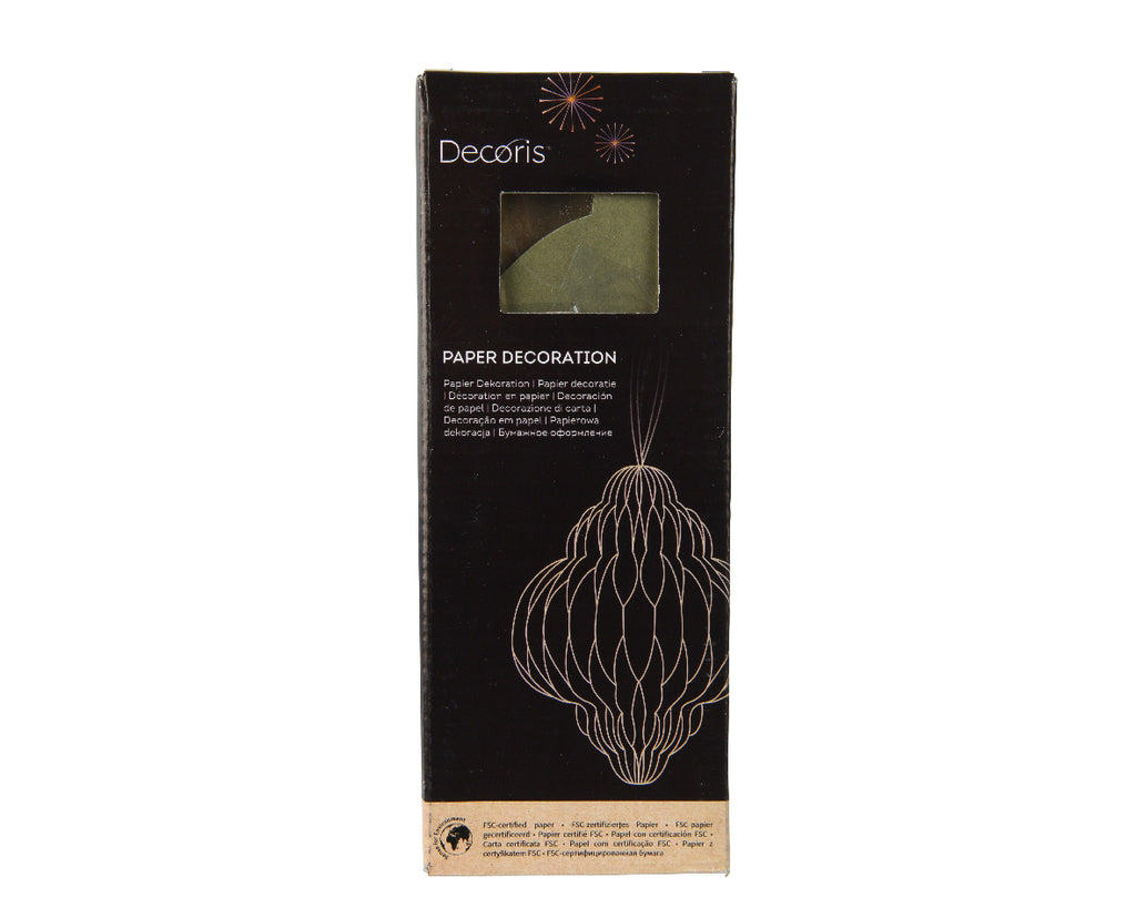 Green onion shape paper hanging dec -20cm H