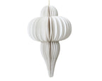 White Ornamental Shape Paper Hanging Dec - 20cm H