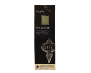 Green Ornamental Shape Paper Hanging Dec - 20cm High