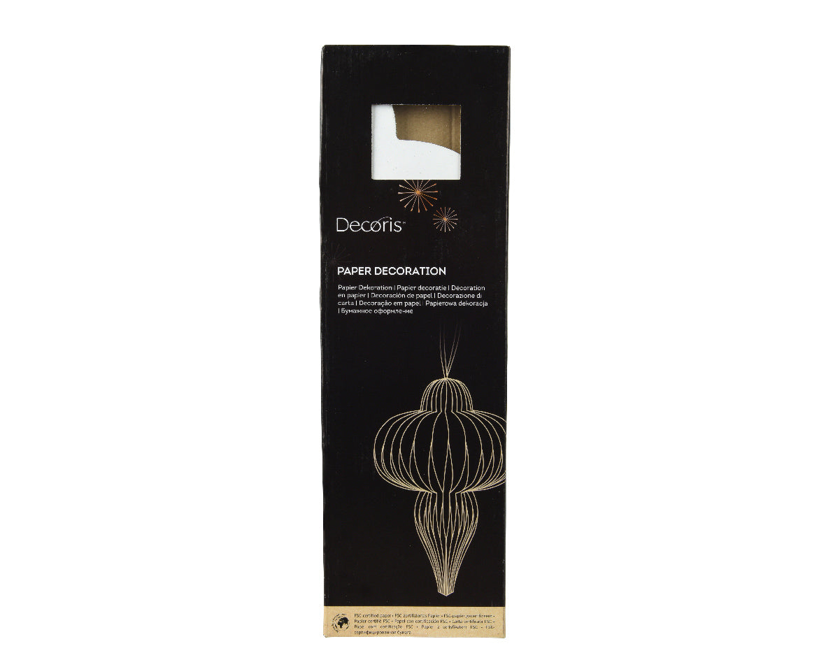 White ornamental shape paper hanging dec