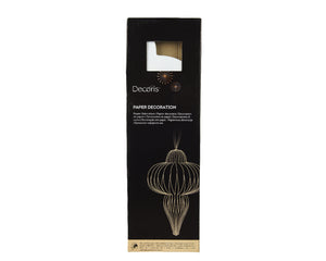 White ornamental shape paper hanging dec
