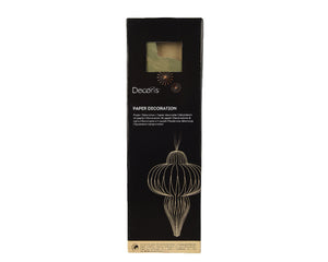 Green ornament shape paper hanging dec - 40cm H