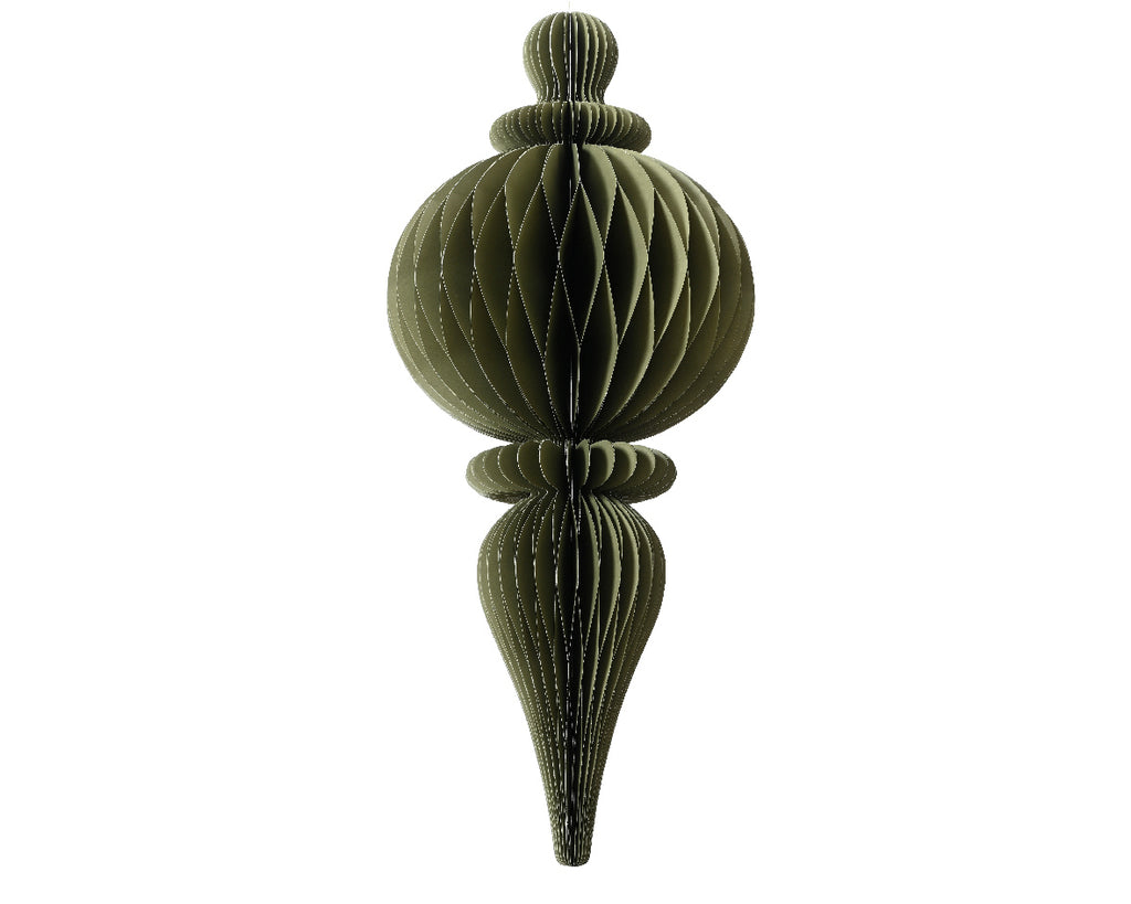 Green Ornamental Shape Paper Hanging Dec - 80cm H