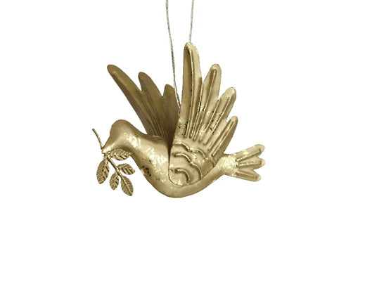 Gold partridge hanging dec
