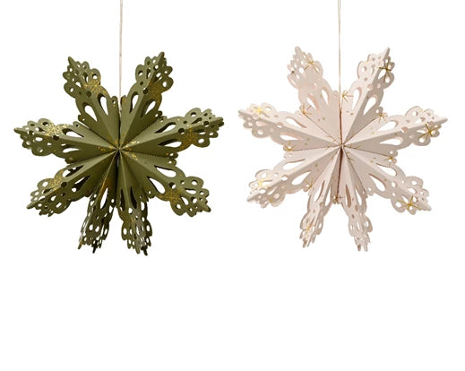 Paper snowflke with gold detail