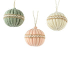 Pastel Bauble with Lace Detail 3 colours
