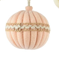 Pastel Bauble with Lace Detail 3 colours