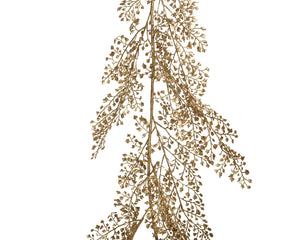 Gold glitter fern leaf garland