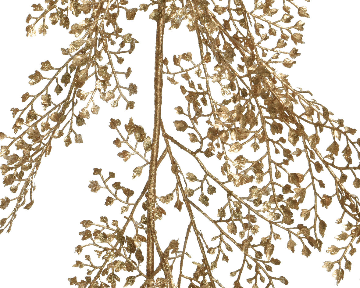 Gold glitter fern leaf garland