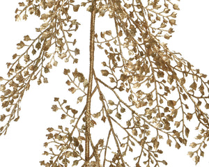 Gold glitter fern leaf garland