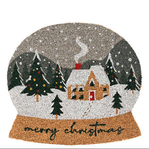 Snowglobe shaped Christmas doormat