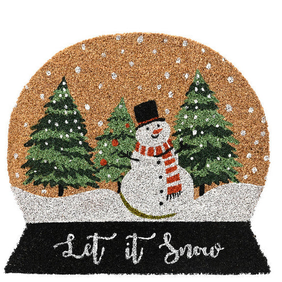 Snowglobe shaped Christmas doormat