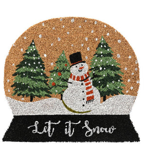 Snowglobe shaped Christmas doormat