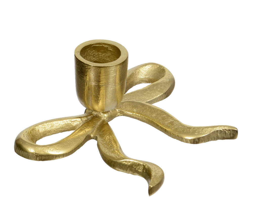 Gold Bow Shaped Candleholder