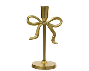 Gold Candleholder with Bow Detail