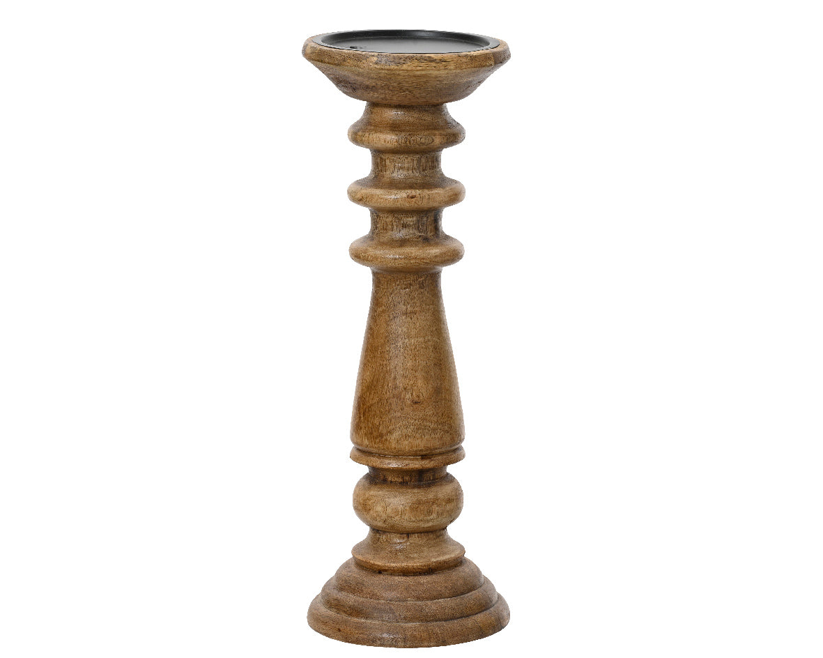 Mangowood candle holder (40cmH)