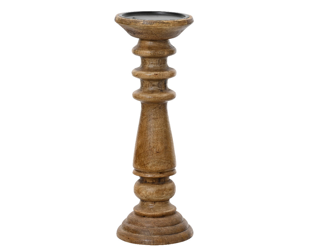 Mangowood candle holder (40cmH)
