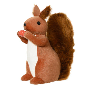 Brown Foam Squirrel Holding a Pumpkin