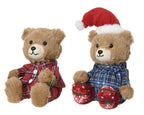 Christmas teddy bear in pyjamas
