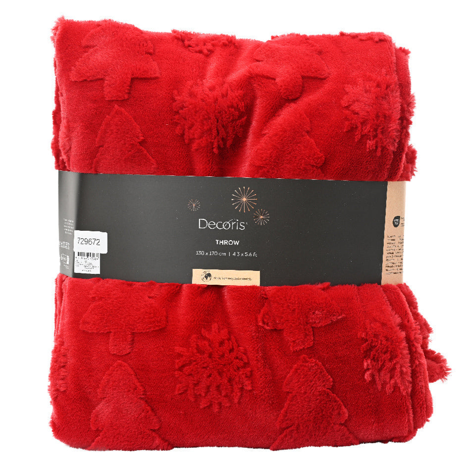 Christmas Red Cozy Throw