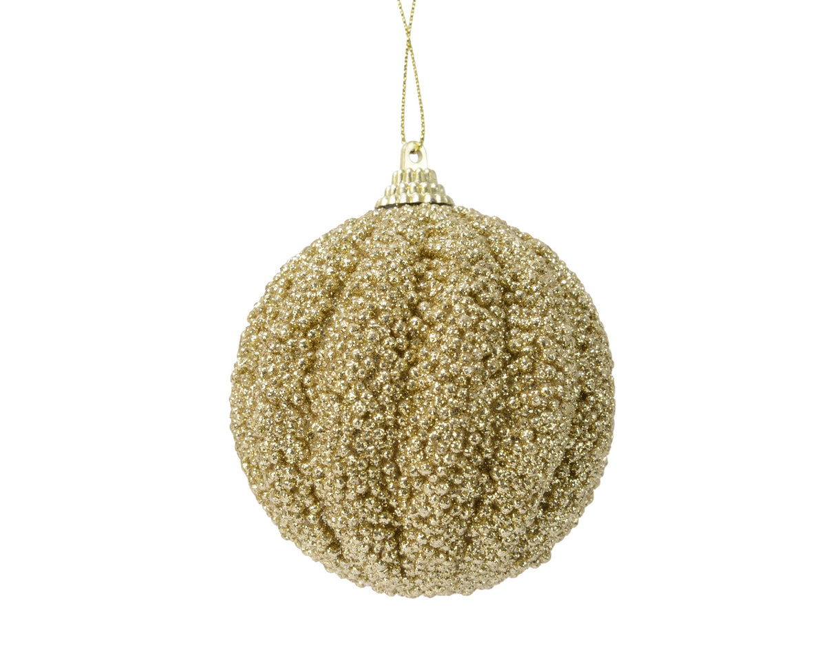Gold beaded foam bauble
