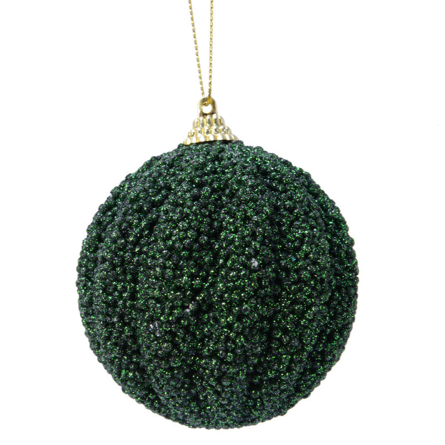 Green Glitter Ball Bauble