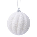 Winter White Foam Glitter Bauble