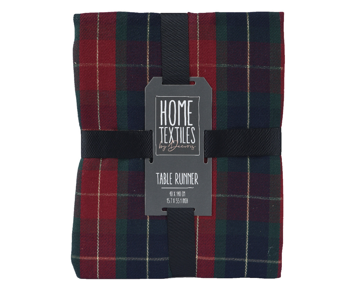 Rich tartan print tablerunner