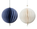 Paper sphere honeycomb decoration with pearl detail (2 colours)