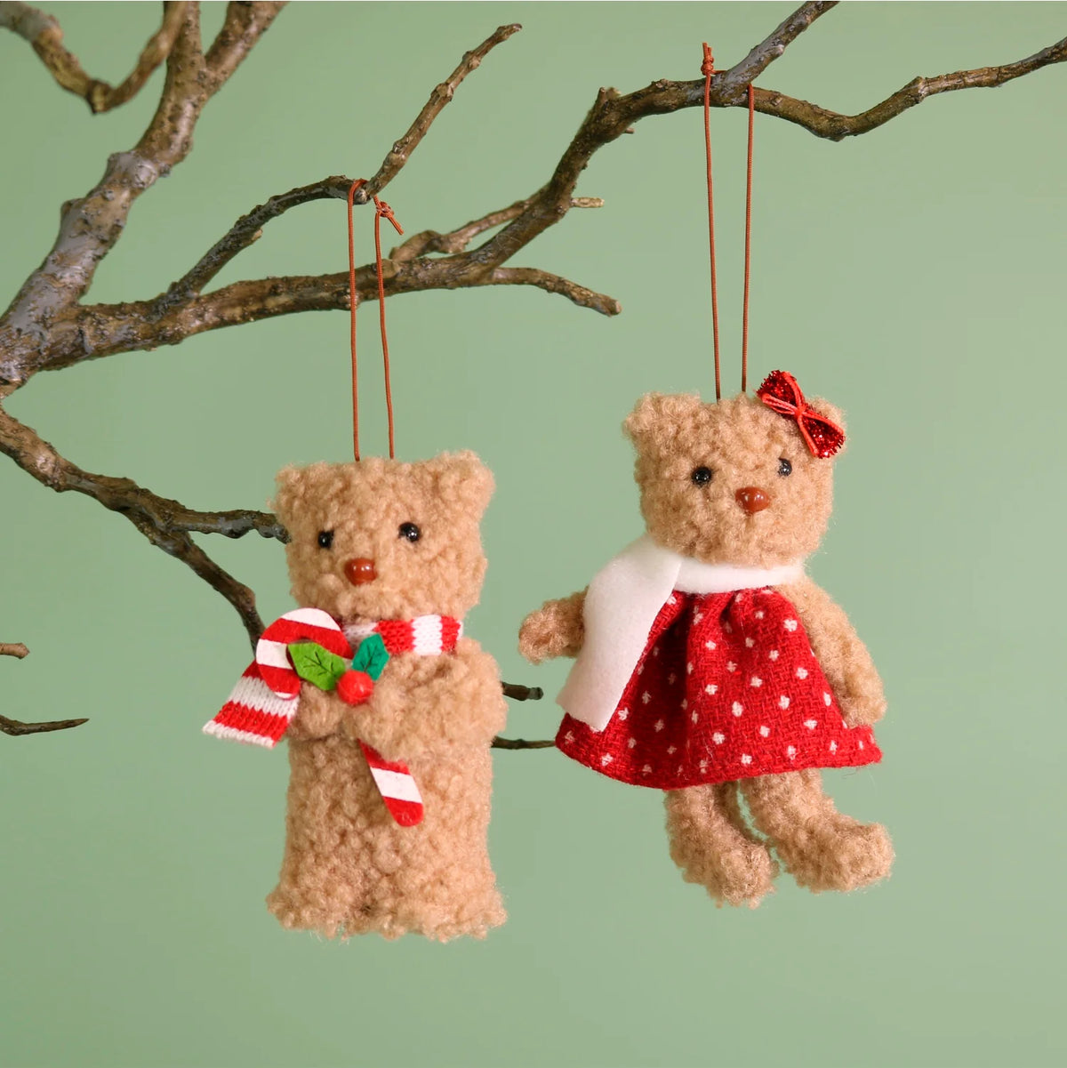 Festive hanging bear - standing