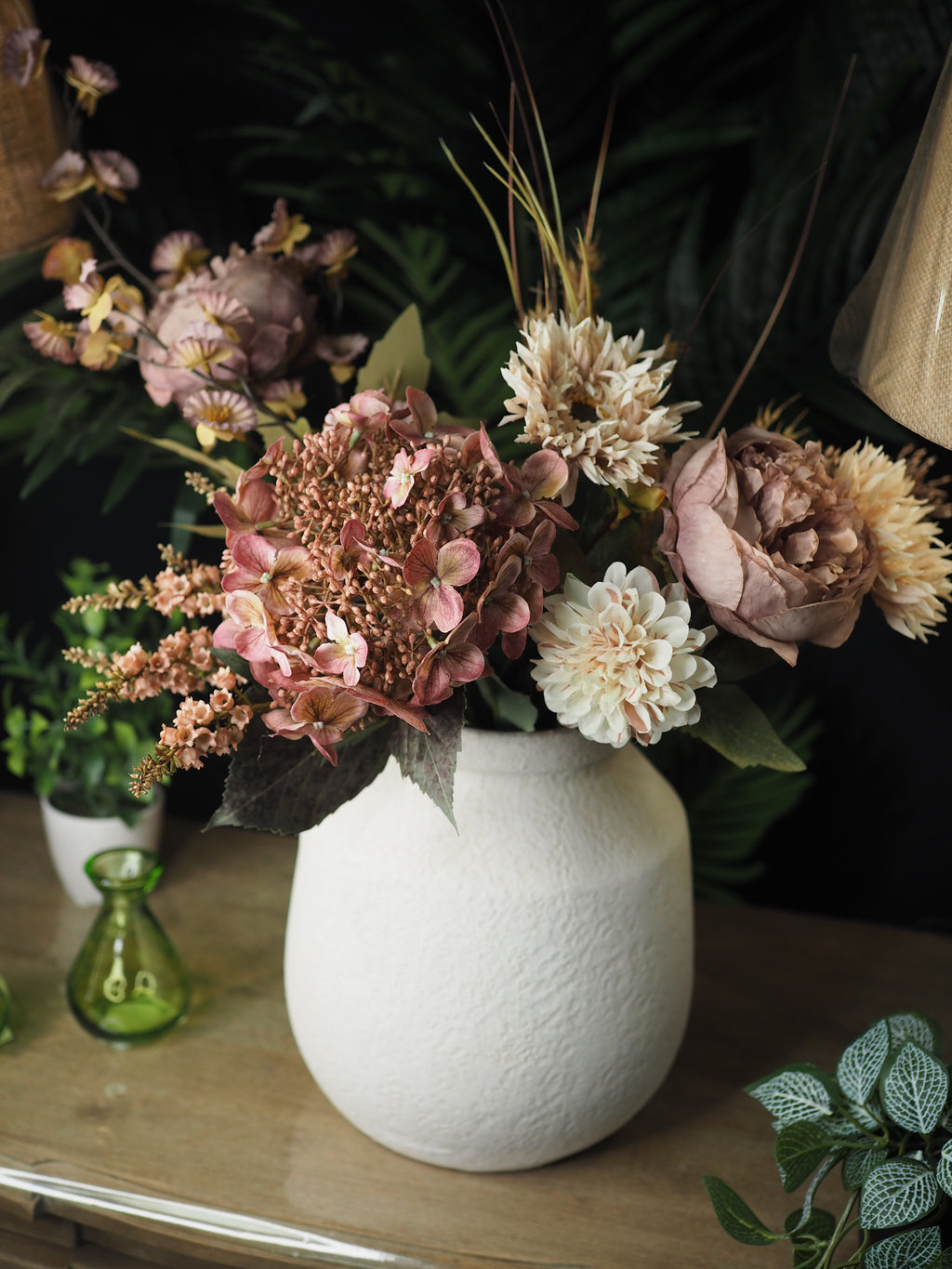 Crush faux floral bouquet