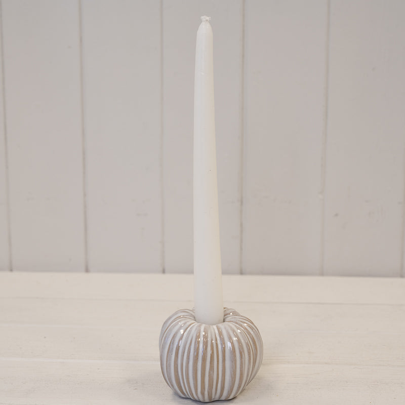 Ceramic pumpkin candle holder