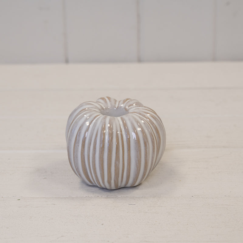 Ceramic pumpkin candle holder