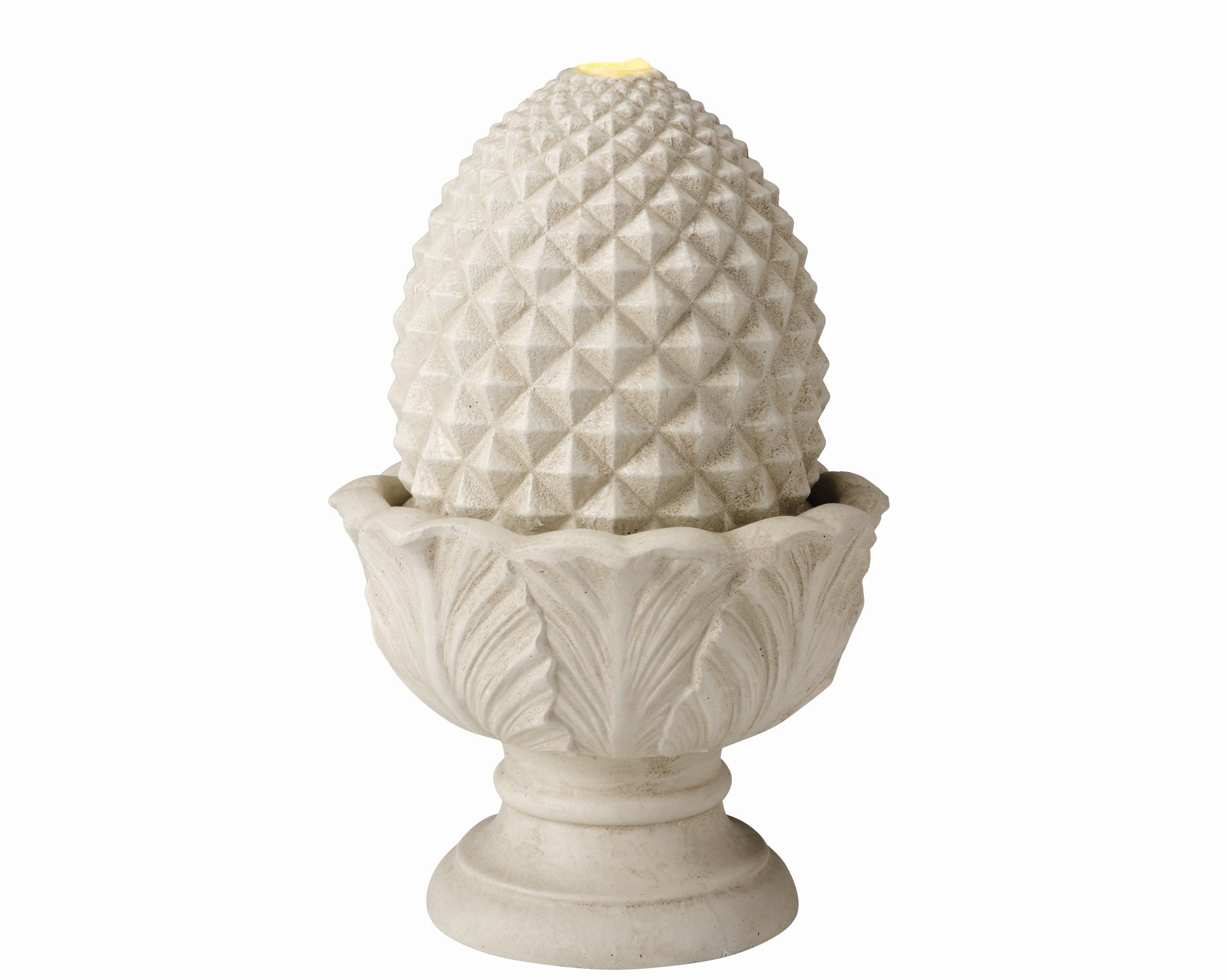 Light up artichoke outdoor water fountain