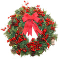 Woodland berry large wreath with lights