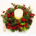Woodland berry candle wreath (Candle not included)