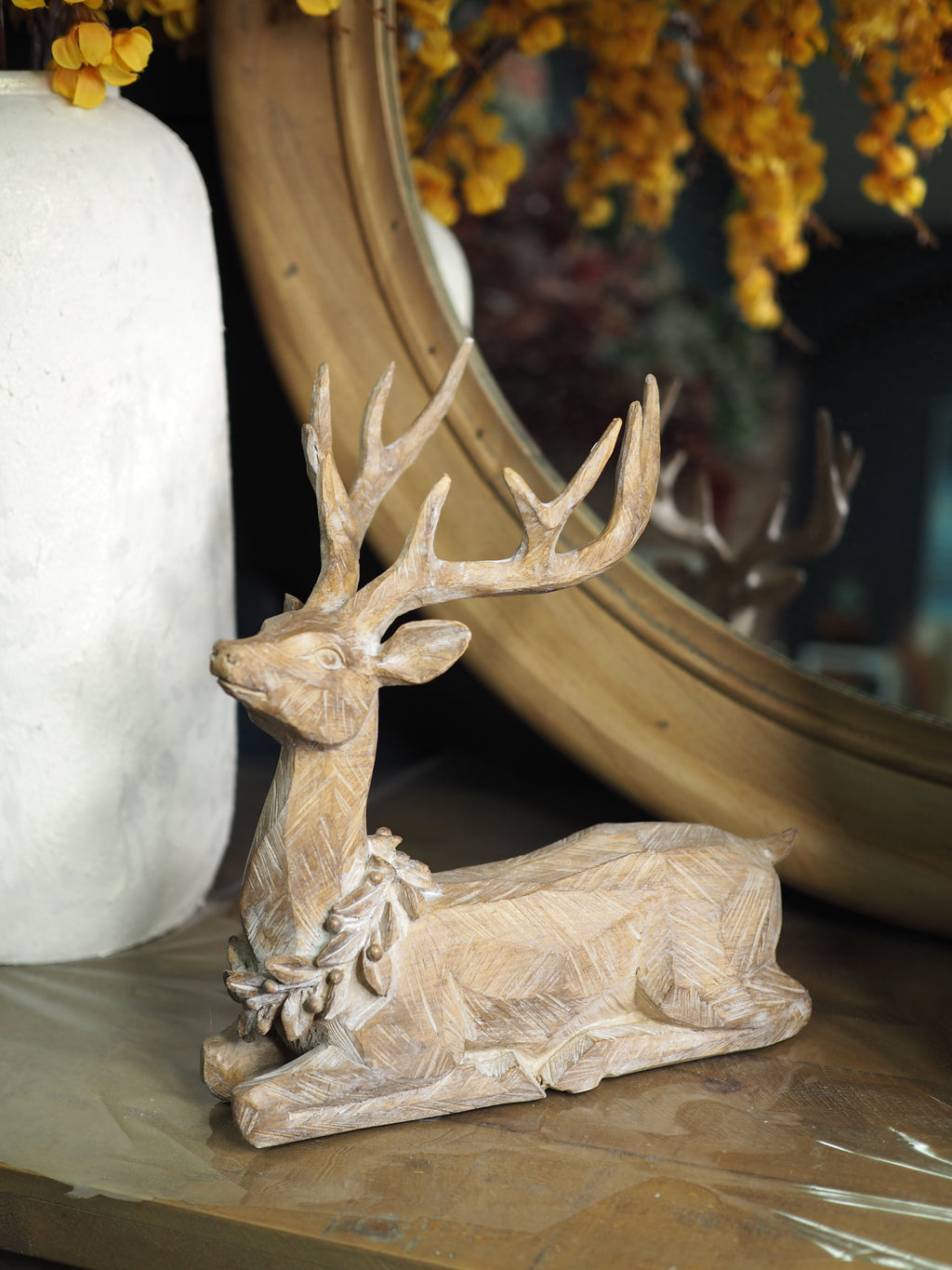 Country grandeur sitting reindeer