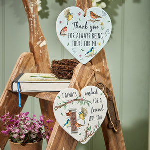 Garden bird ceramic heart (2 styles)