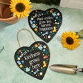 Gardening hanging slate hearts