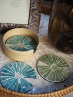 Capiz coasters- set of 4