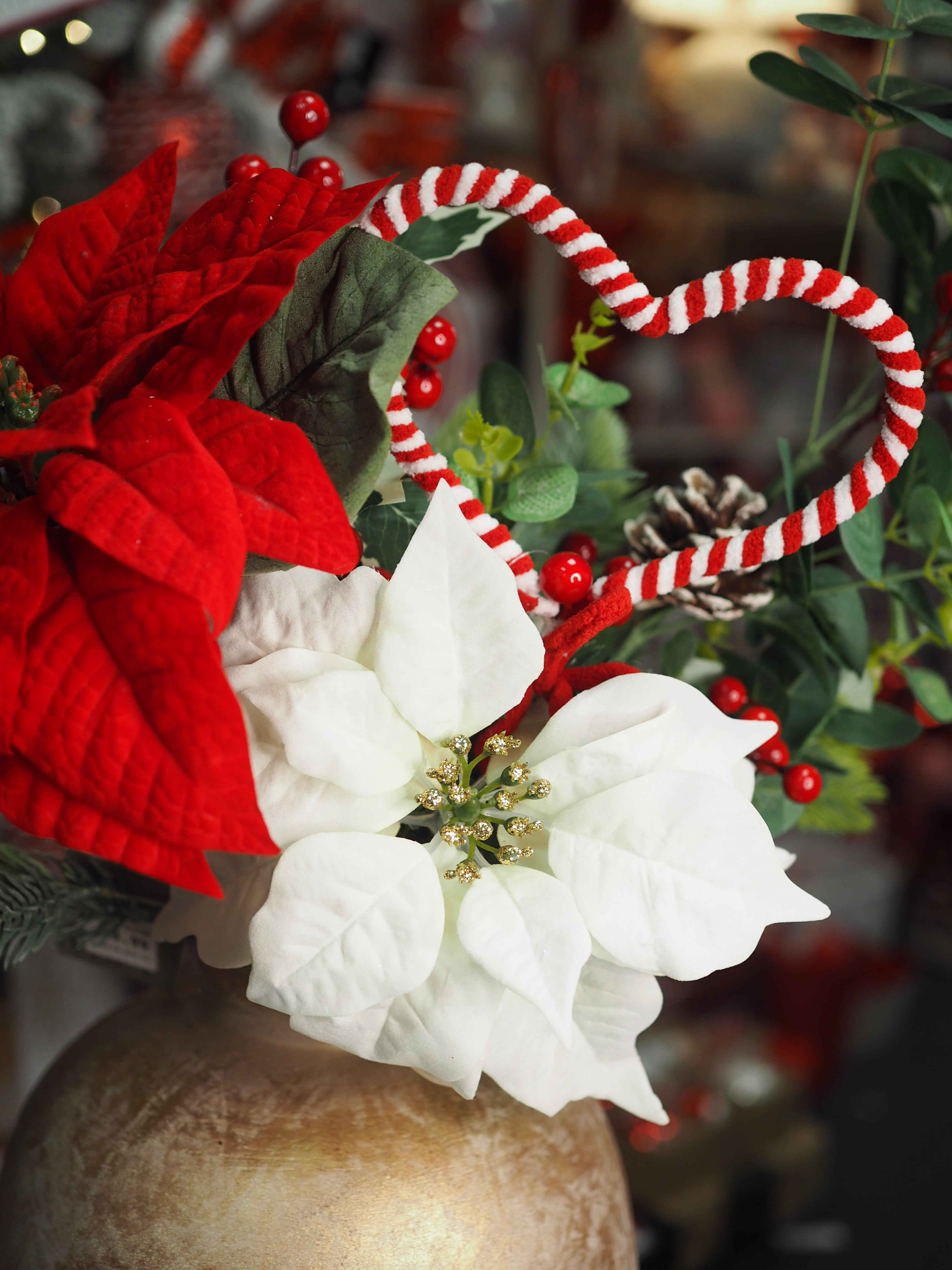Candy Cane Lane bespoke floral arrangement