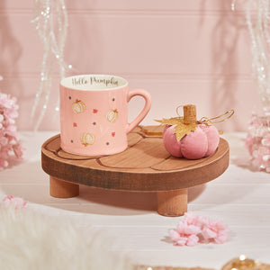 Pink pumpkin mug