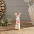 Handcrafted simple standing bunny with large bow (Small)