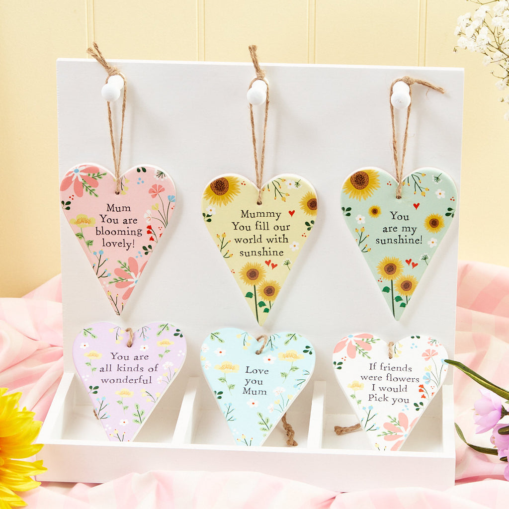Spring floral heart hanger
