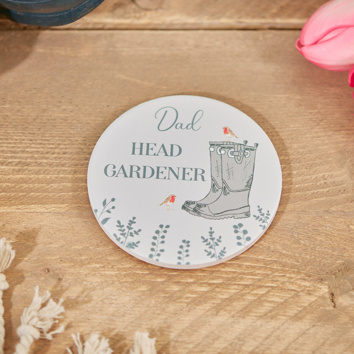 Dad head gardener set of 4 coasters