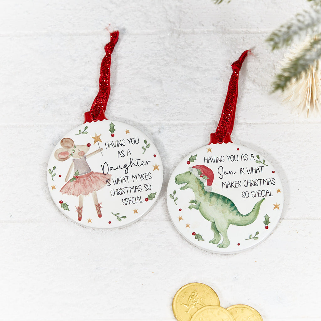 Ceramic kids Christmas tree decoration